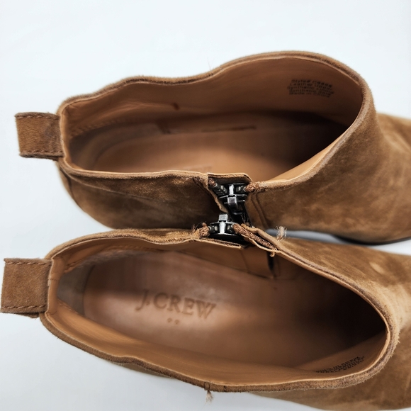 J. Crew Sawyer Suede Leather Ankle Booties Tan Size Women's 7.5 - Picture 8 of 11